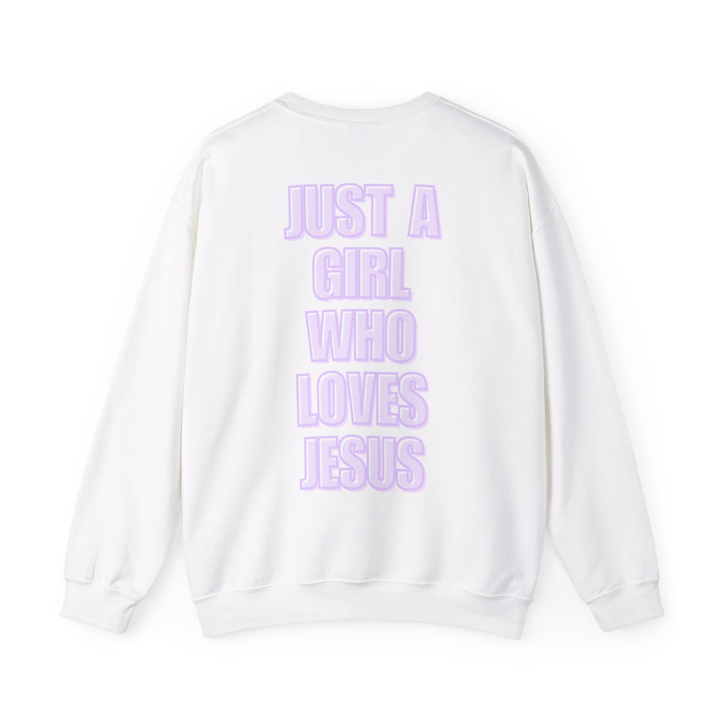 Just A Girl Who Loves Jesus Heavy Blend™ Crewneck Sweatshirt