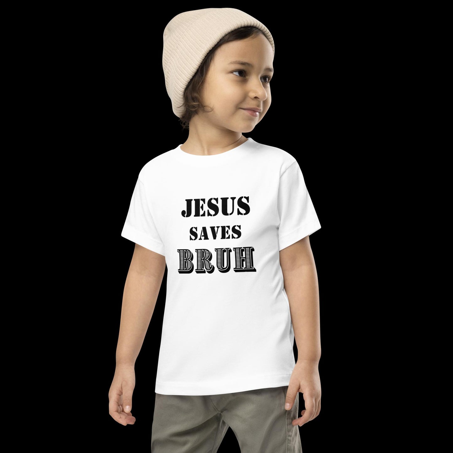 Jesus Saves Bruh Toddler Short Sleeve Tee